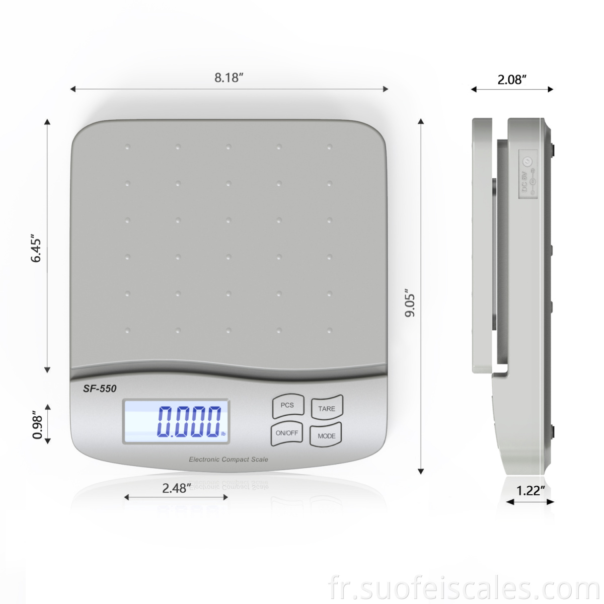 Suofei SF-550 à chaud vendant une petite parcelle de cuisine numérique électrique pesant l'échelle postale